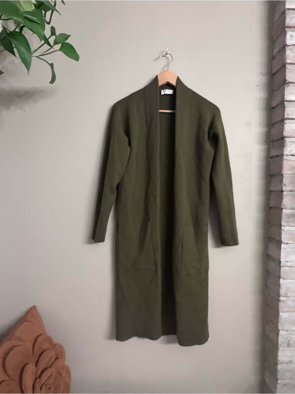 BABATON Open-Front Long Cardigan Coat